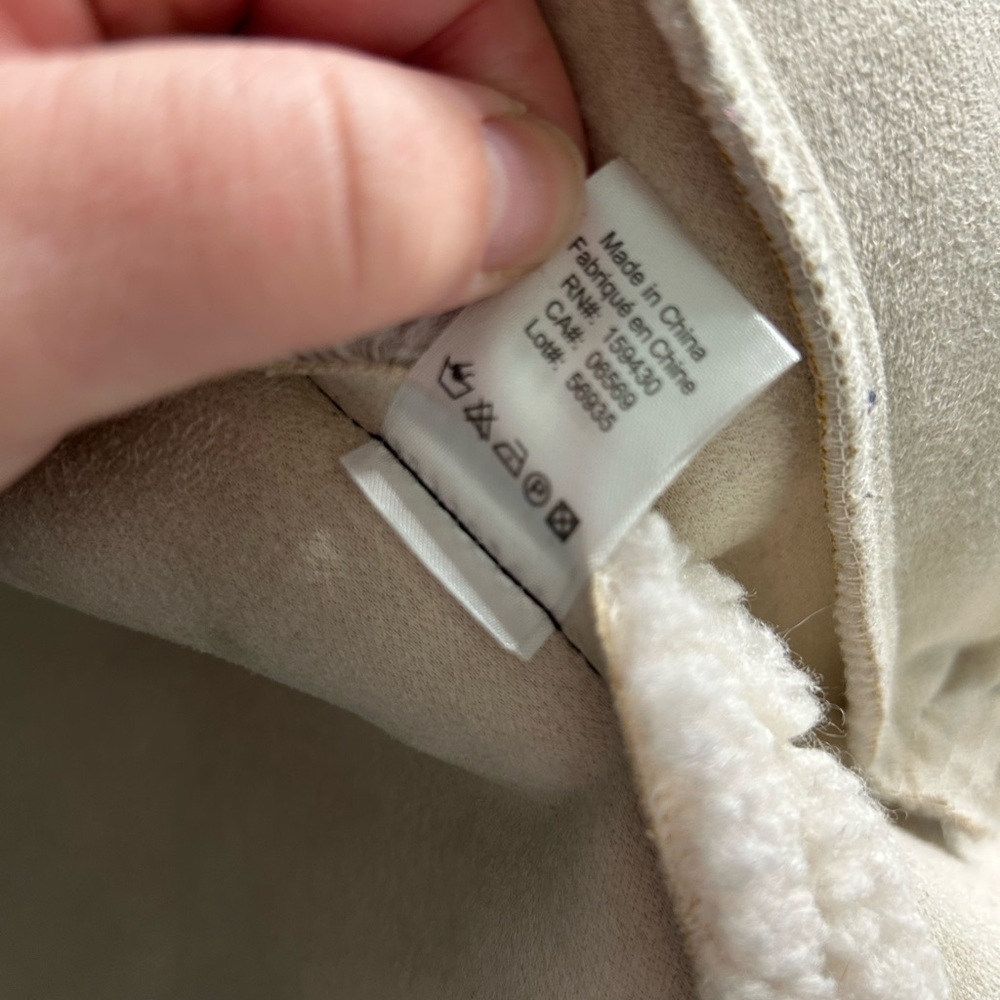 Elan faux fur Sherpa colour blocked coat - Picture 10 of 11